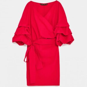 Column Dress in Magenta