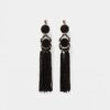 Boule Earrings Long in Onyx