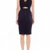 V-Neck Dress with Front Key Hole