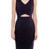 V-Neck Dress with Front Key Hole